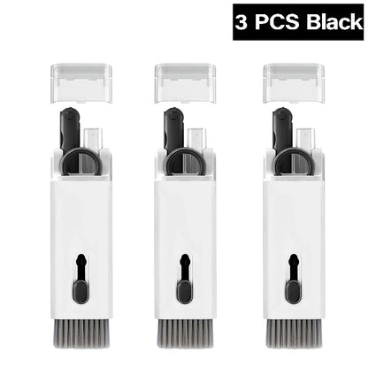 Multifunctional 7-In-1 Computer Keyboard Cleaner Brush Kit Earphone Cleaning Pen Phone Screen Cleaner Keycap Puller Kit